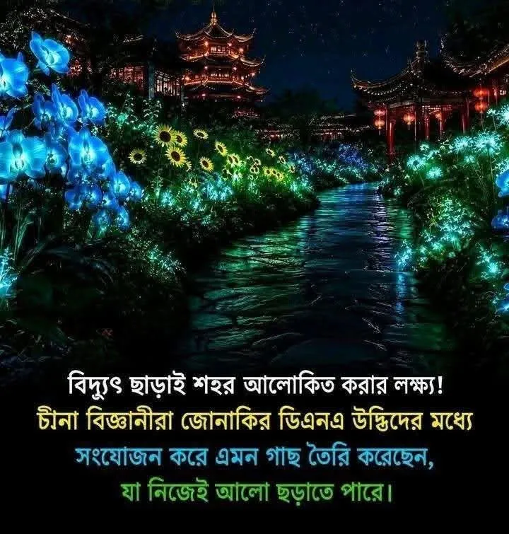⚡বিদ্যুৎ ছাড়াই আলো ছড়াবে গাছ ☘️