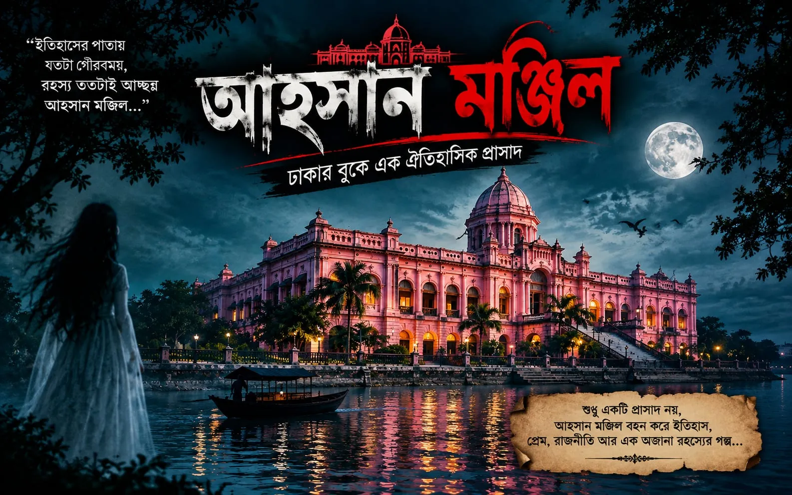 বুড়িগঙ্গার তীরের গোলাপি প্রাসাদ:  আহসান মঞ্জিল