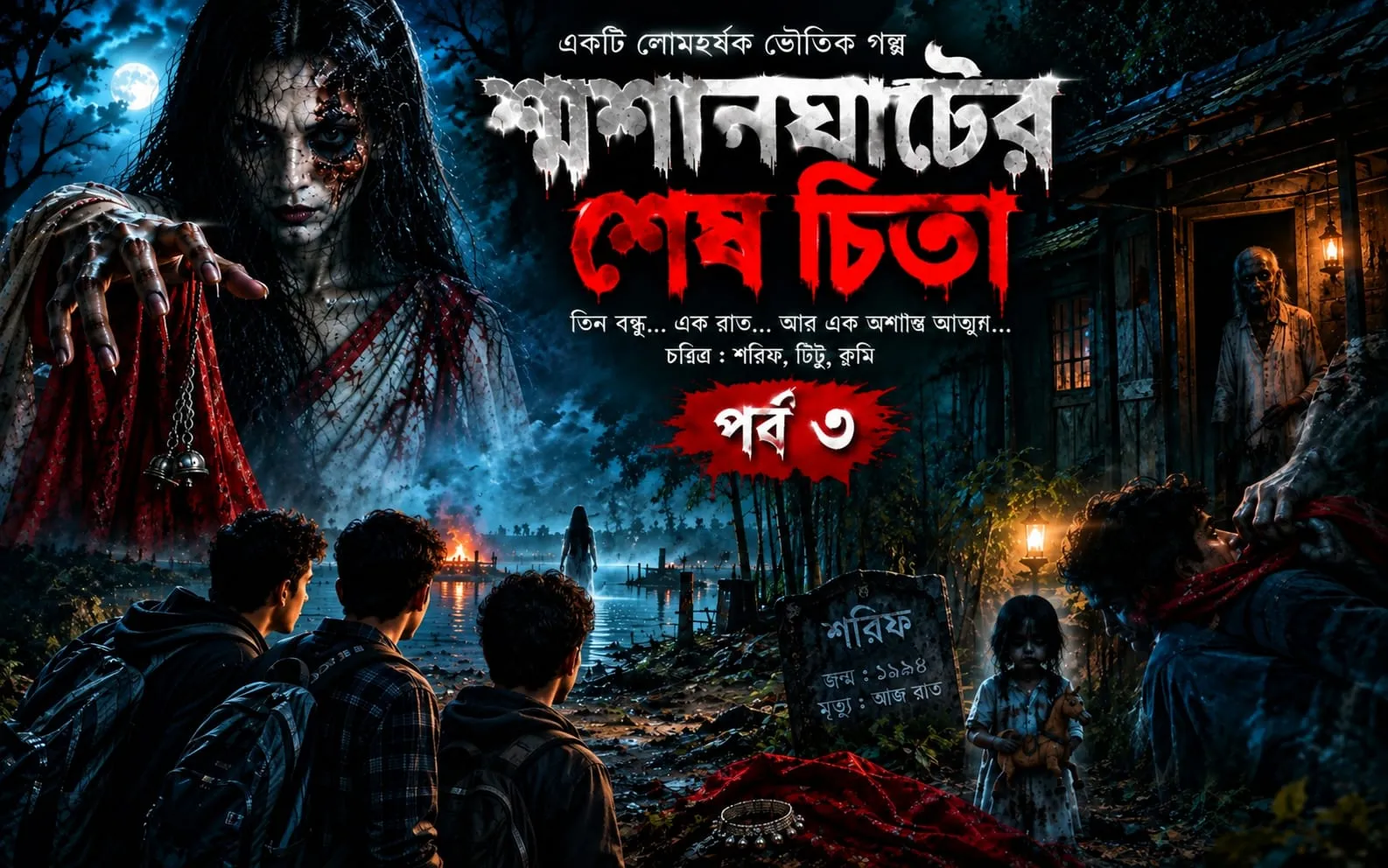 শ্মশানঘাটের শেষ চিতা "একটি লোমহর্ষক ভৌতিক গল্প" পর্ব-৩ ও শেষ